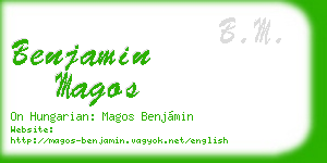 benjamin magos business card